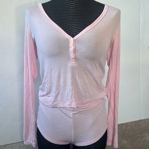 VS light pink modal short and too set